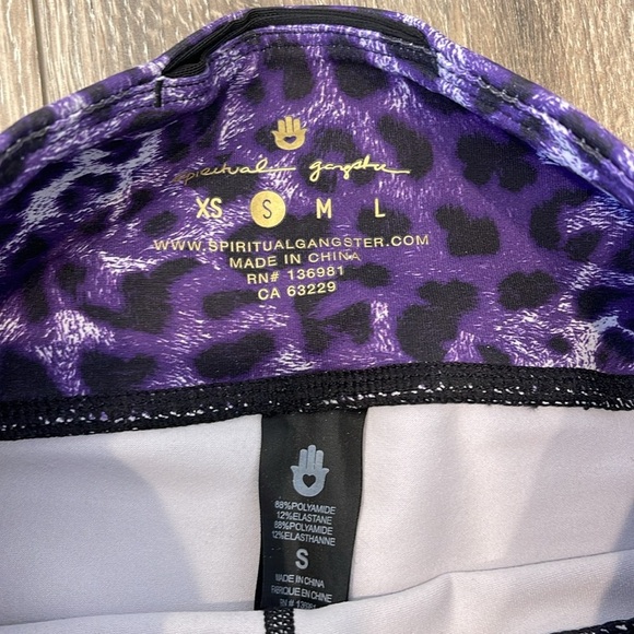 Spiritual Gangster SG High Waist Lavender Essential Purple 7/8 Yoga Leggings - Picture 2 of 3